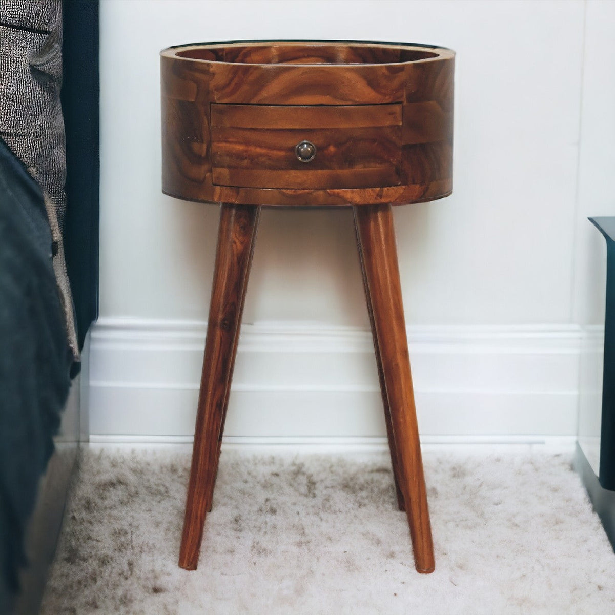 Alina Honey Bedside Table