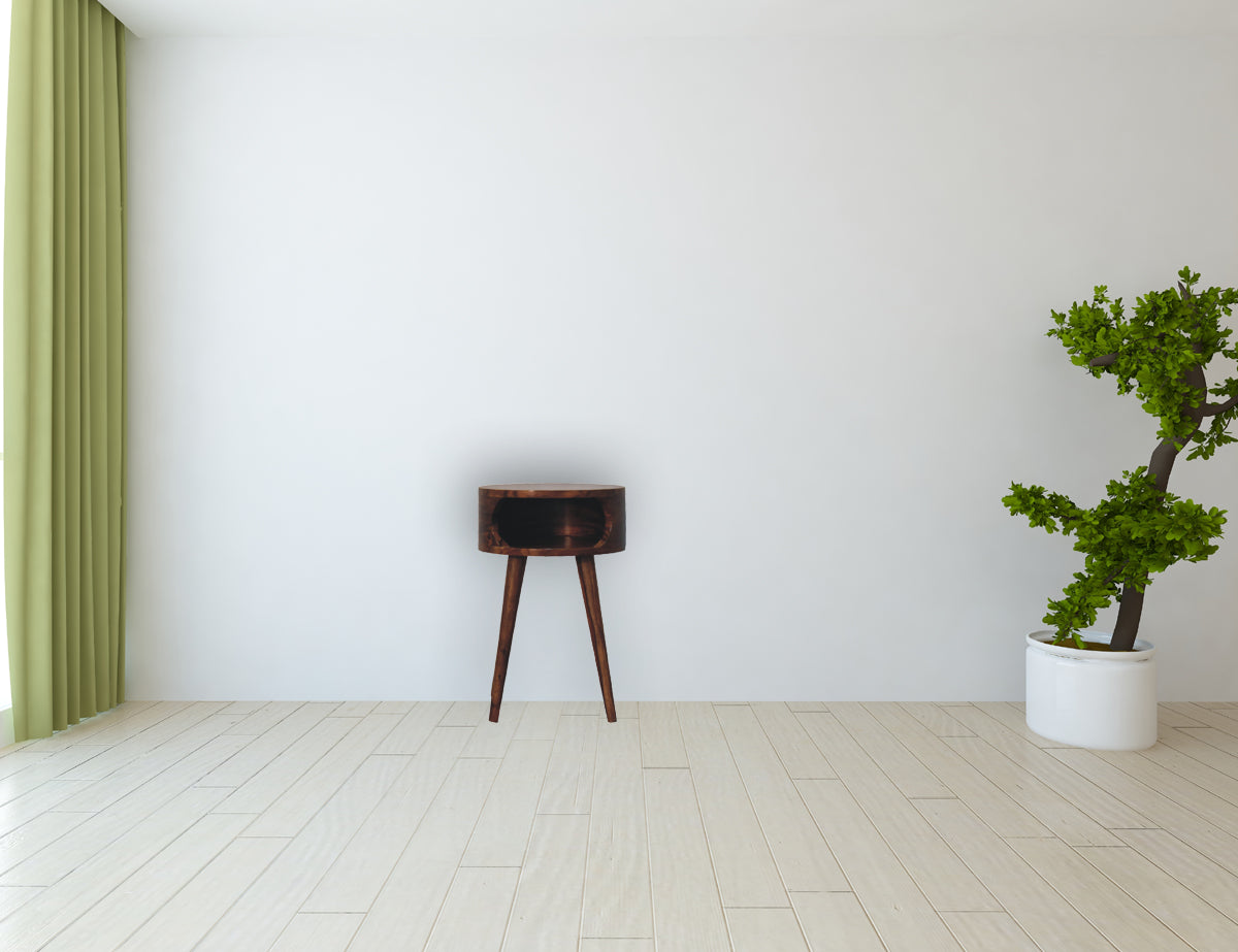 Alina Open Honey Bedside Table