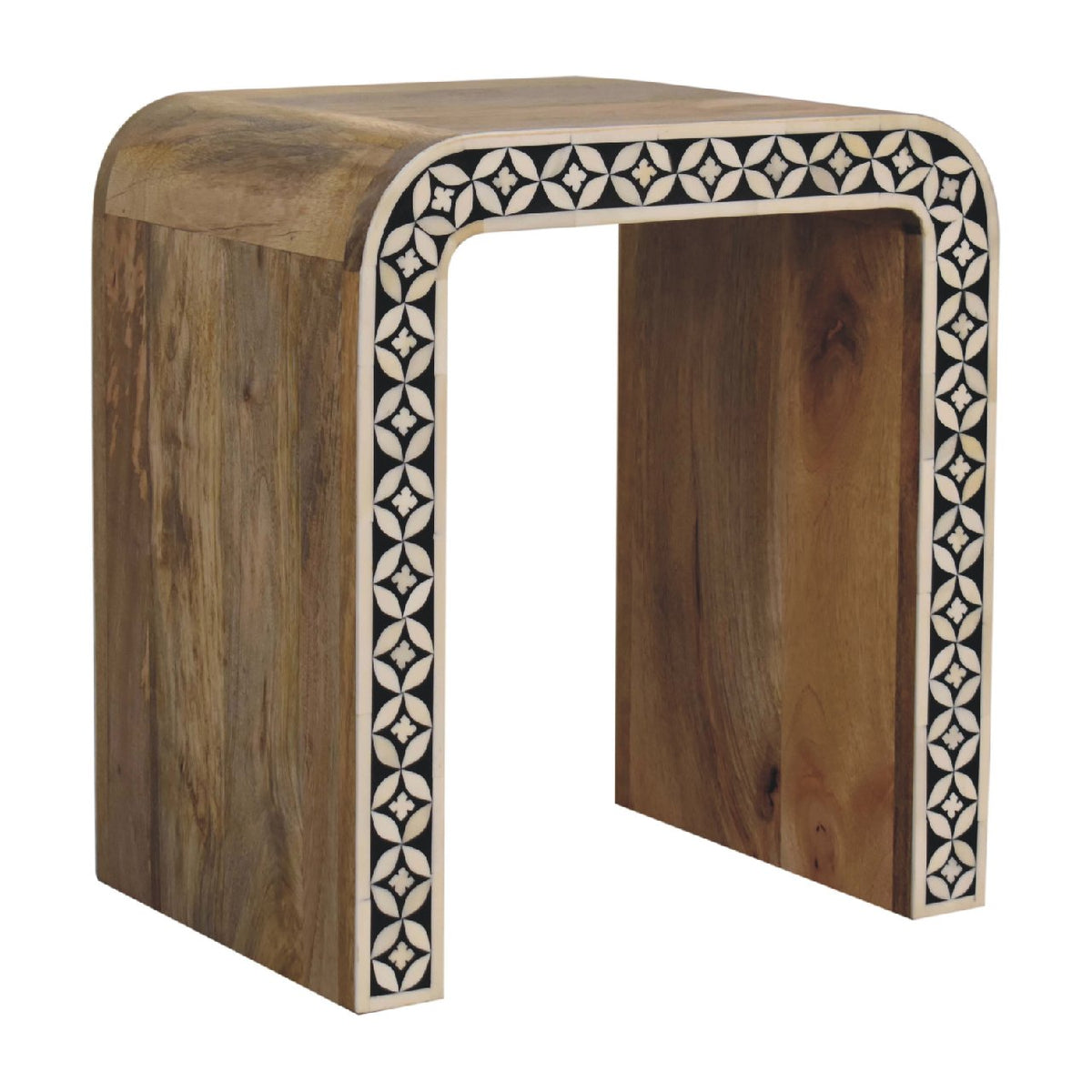 Edessa Bone Inlay End Table Accent Piece