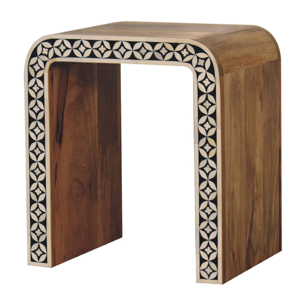 Edessa Bone Inlay End Table Accent Piece