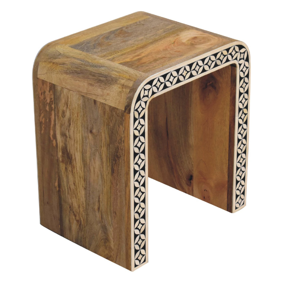 Edessa Bone Inlay End Table Accent Piece