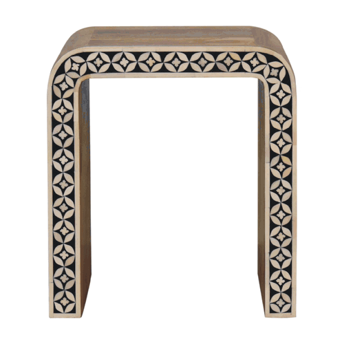 Edessa Bone Inlay End Table Accent Piece