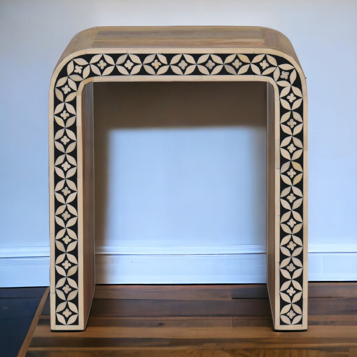 Edessa Bone Inlay End Table Accent Piece