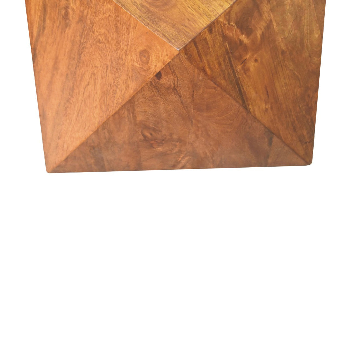 Chestnut Abstract End Table Chest of Drawers
