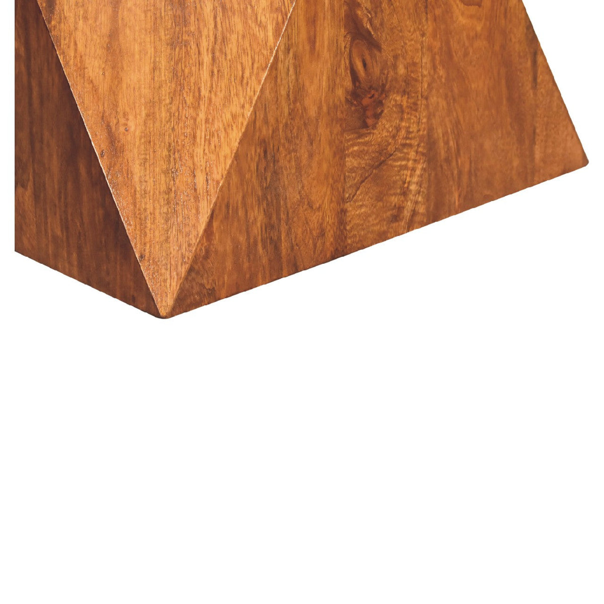 Chestnut Abstract End Table Chest of Drawers