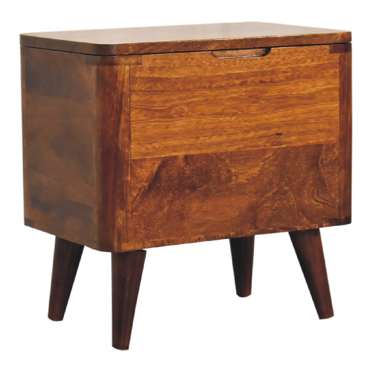 Chestnut Lid-up Storage Chest of Drawers