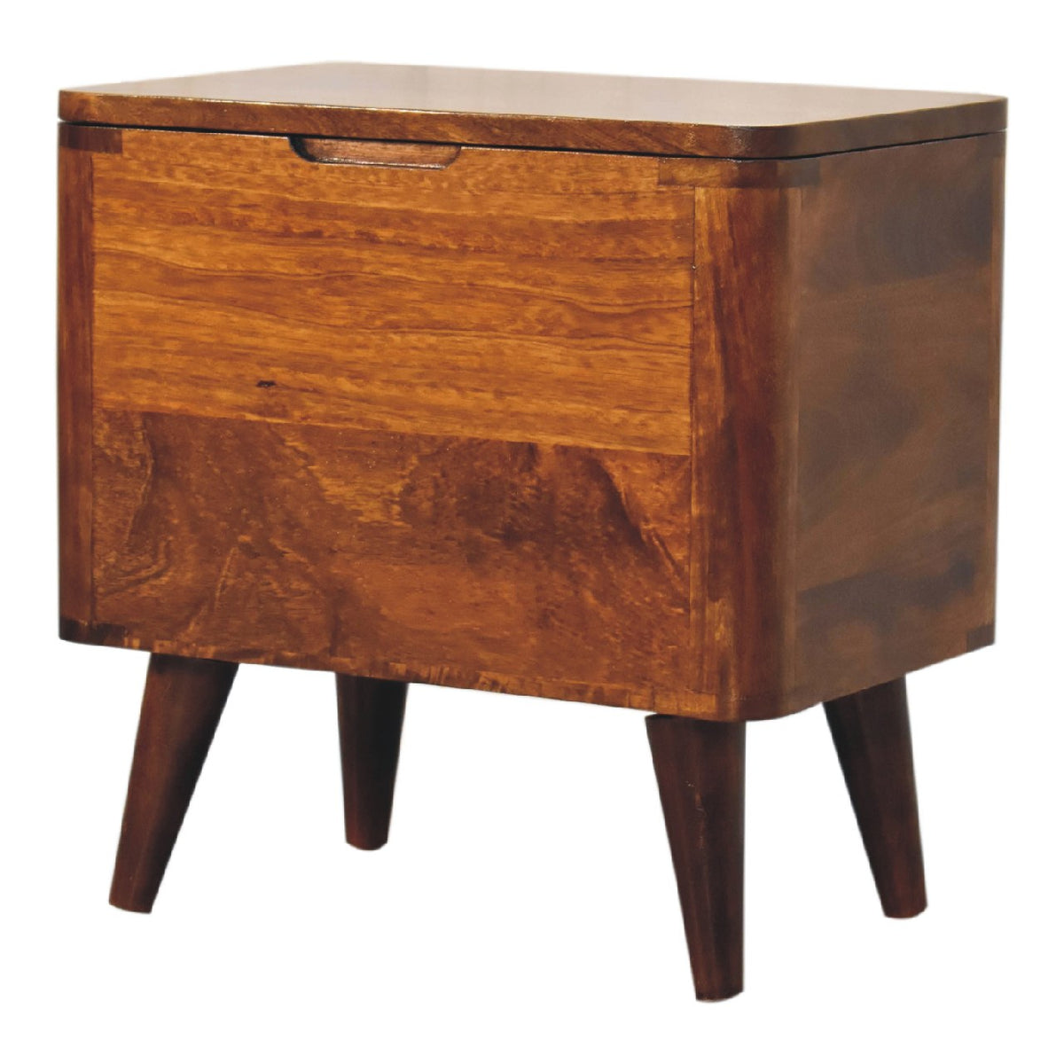 Chestnut Lid-up Storage Chest of Drawers