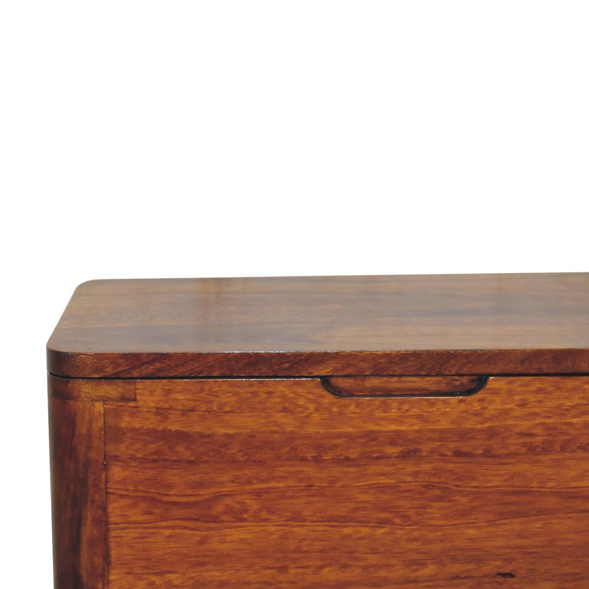 Chestnut Lid-up Storage Chest of Drawers