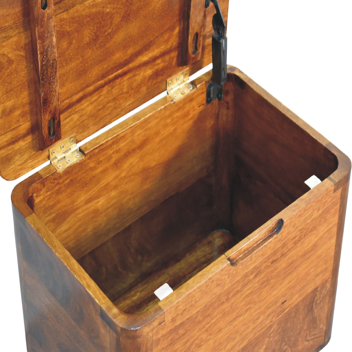 Chestnut Lid-up Storage Chest of Drawers