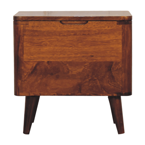 Chestnut Lid-up Storage Chest of Drawers
