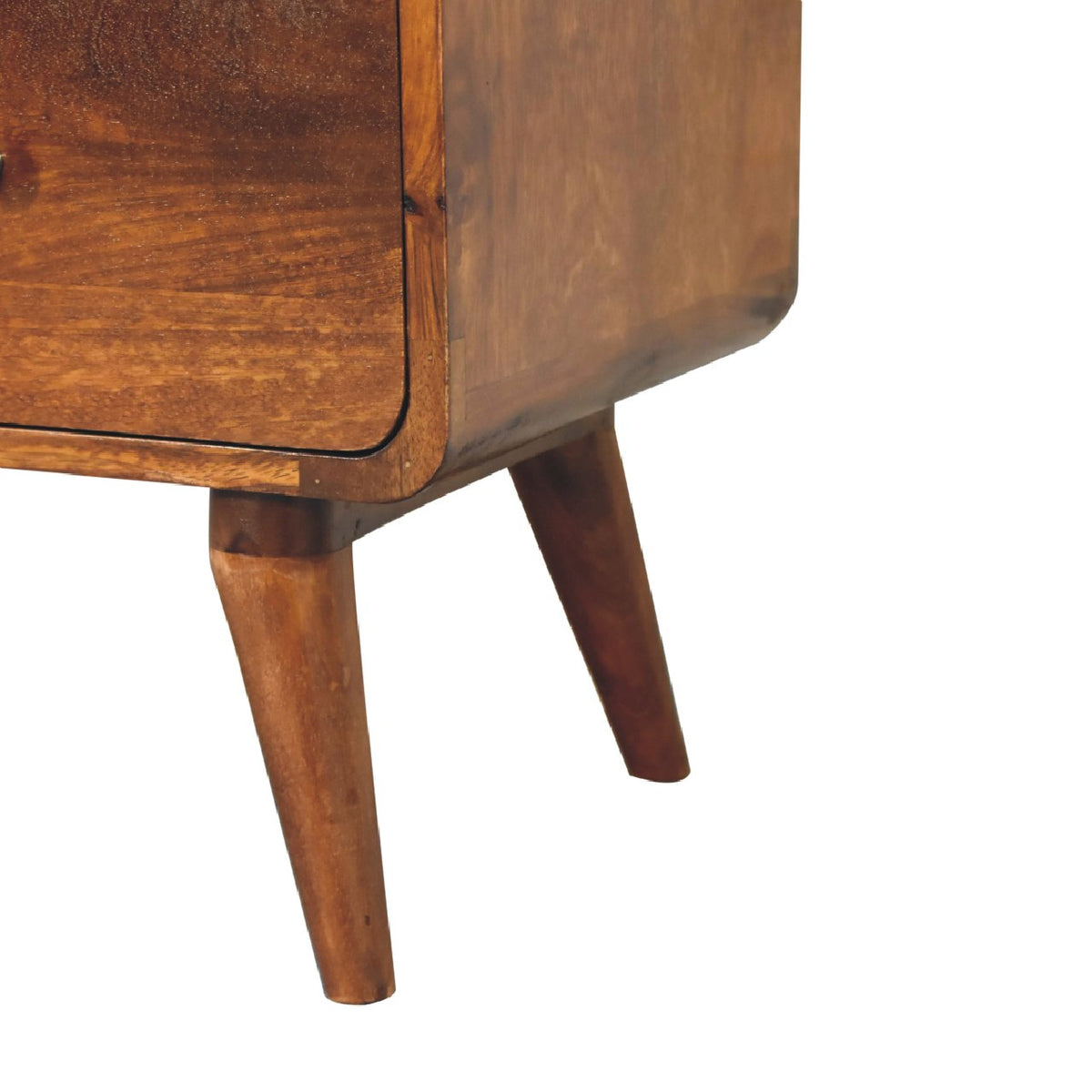 2 over 2 Curved Chesnut Chest of Drawers
