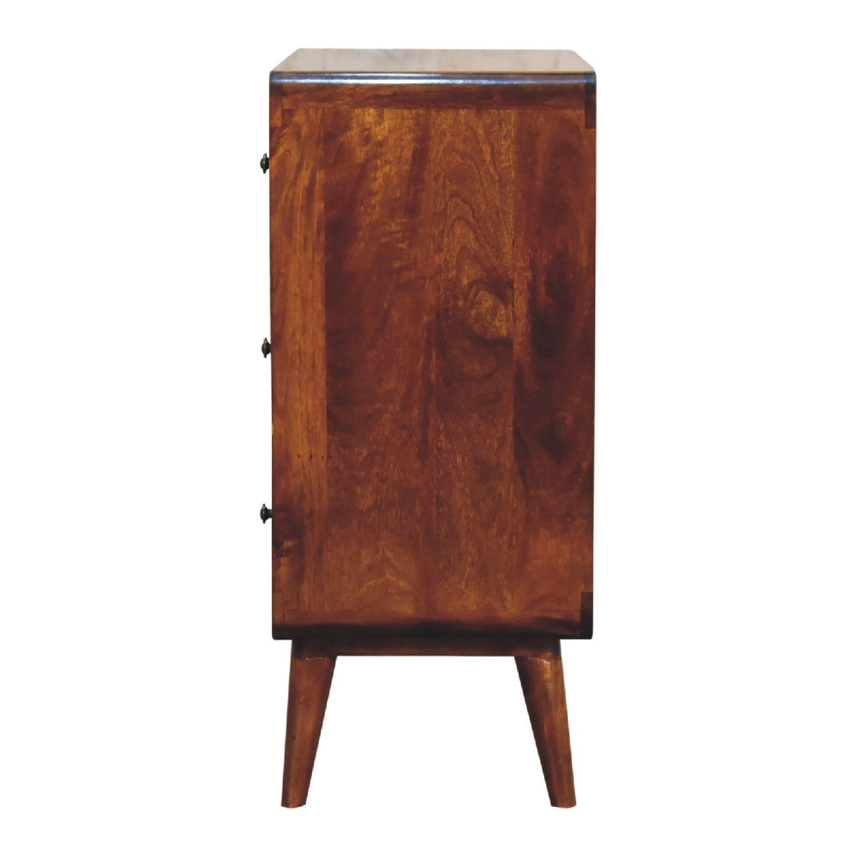 2 over 2 Curved Chesnut Chest of Drawers