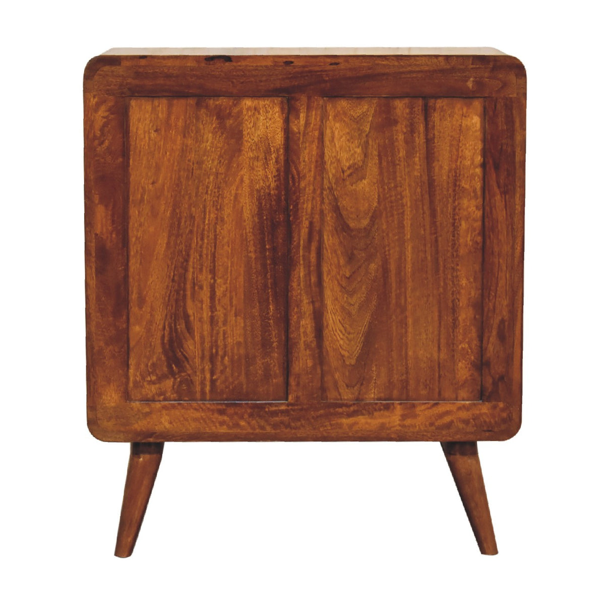 2 over 2 Curved Chesnut Chest of Drawers