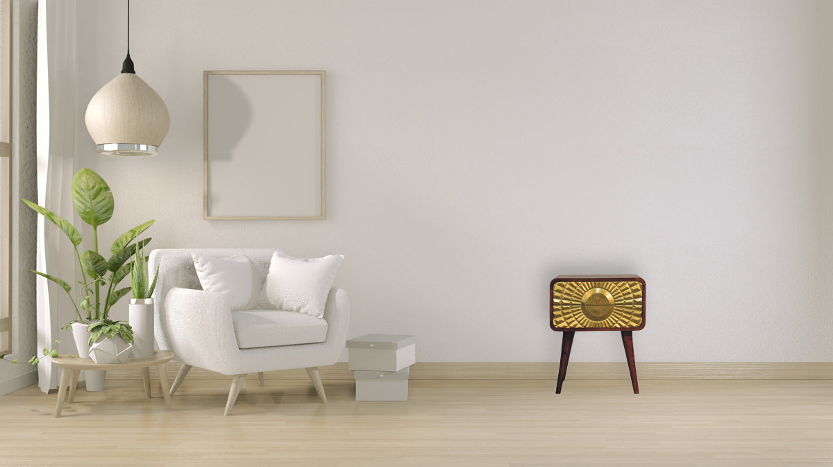 Eden Curved Bedside Table