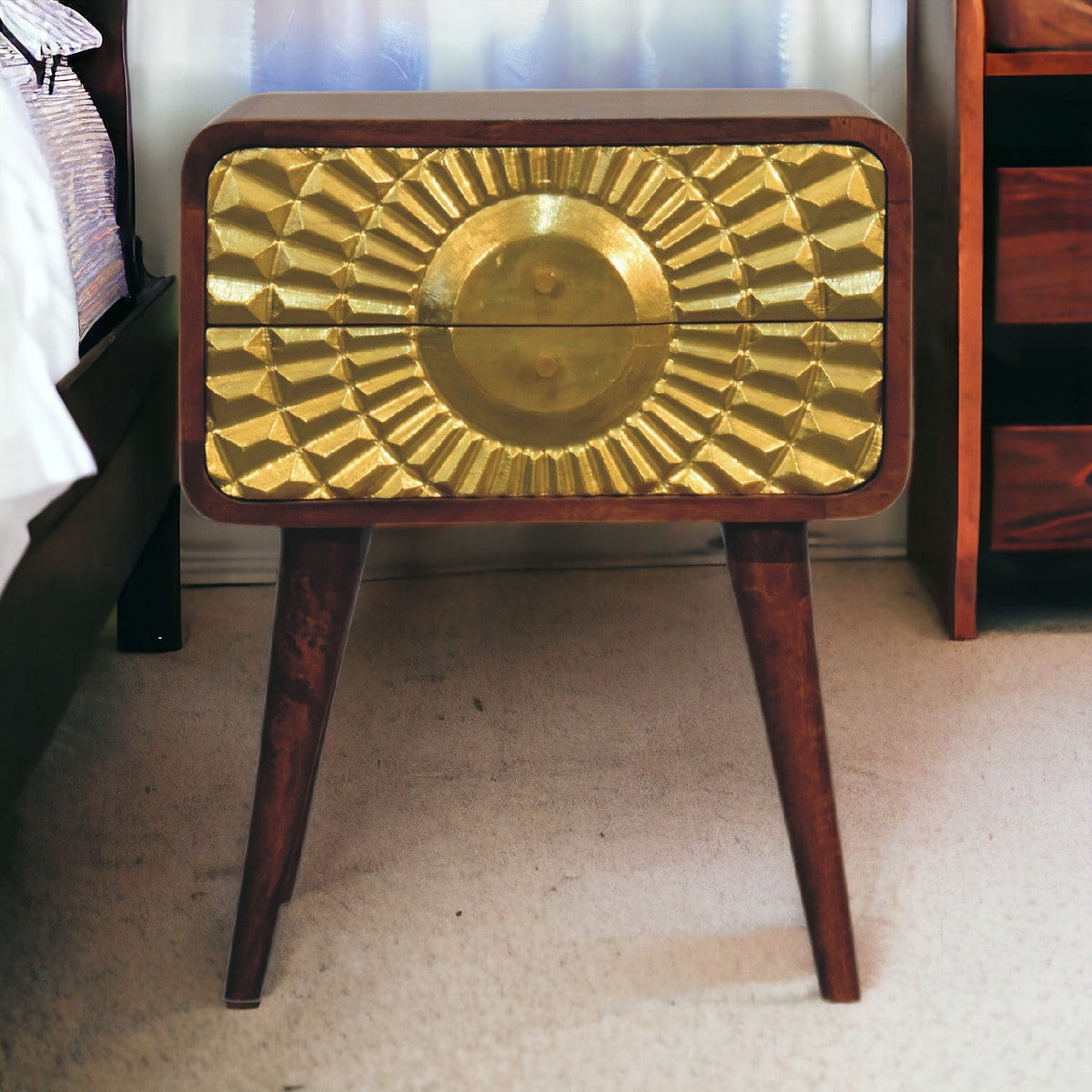 Eden Curved Bedside Table