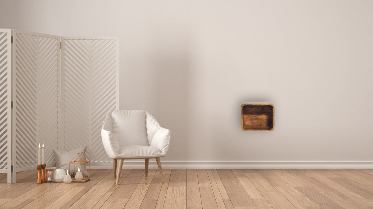 Oak-ish Floating Open Bedside Table