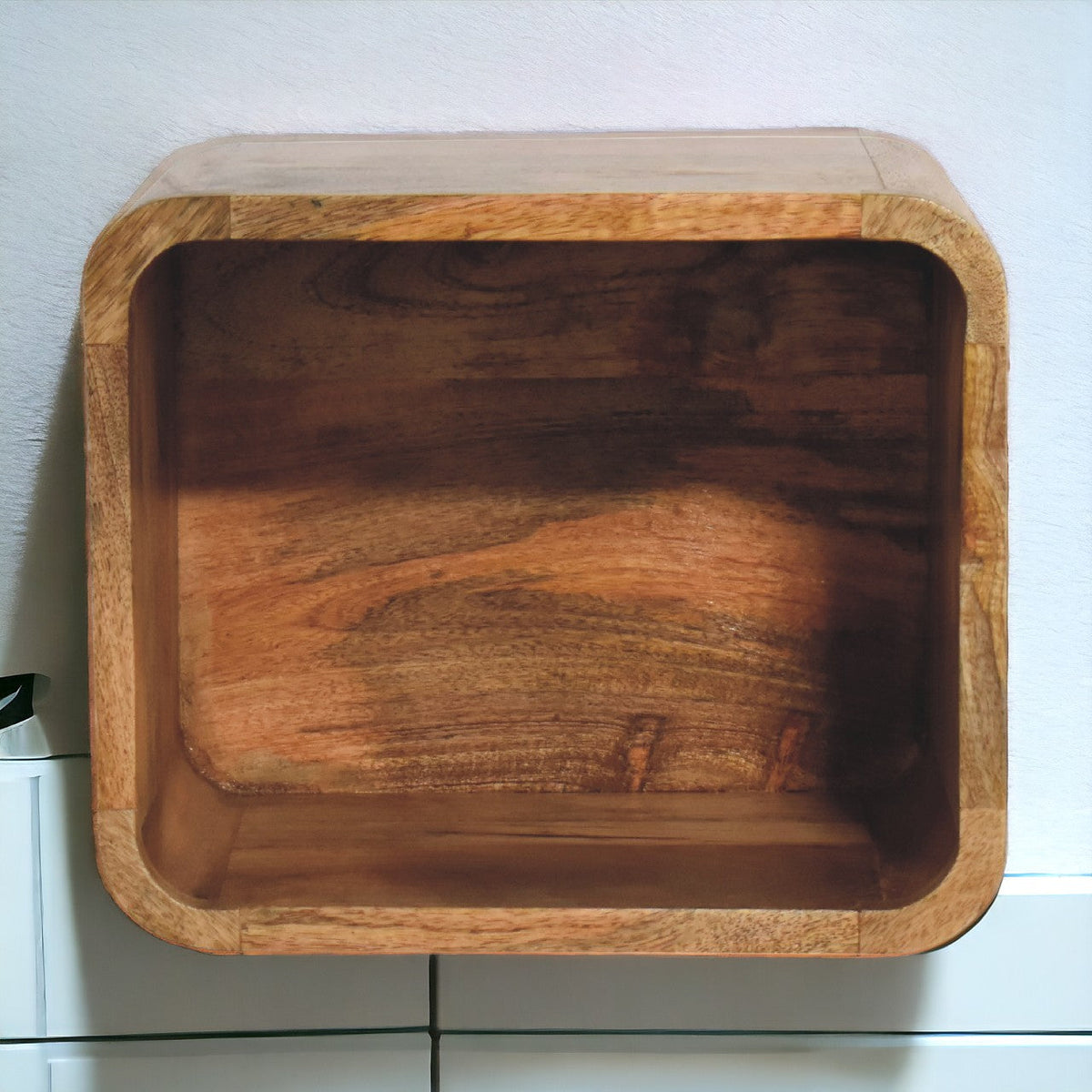 Oak-ish Floating Open Bedside Table