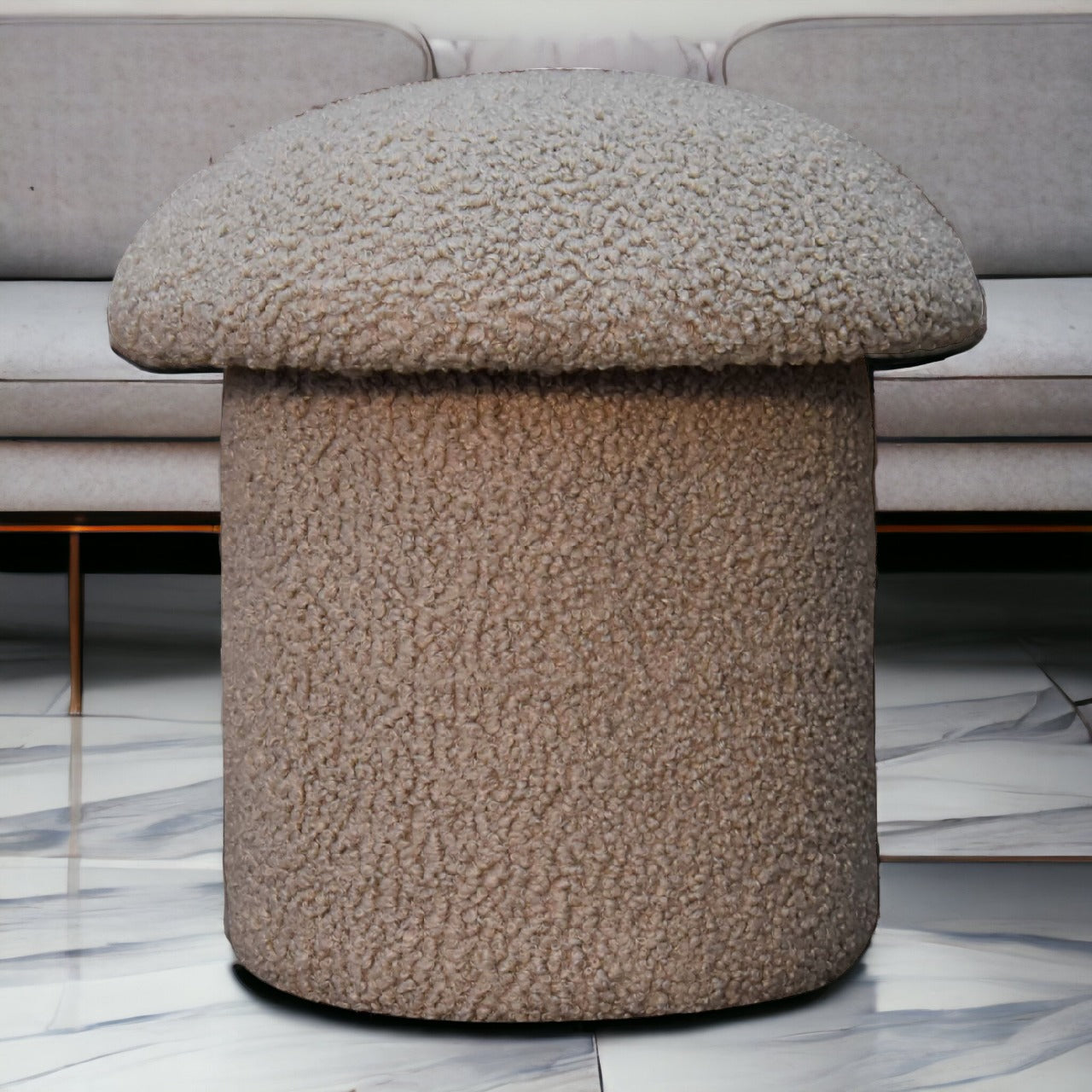 Mud Boucle Mushroom Footstool