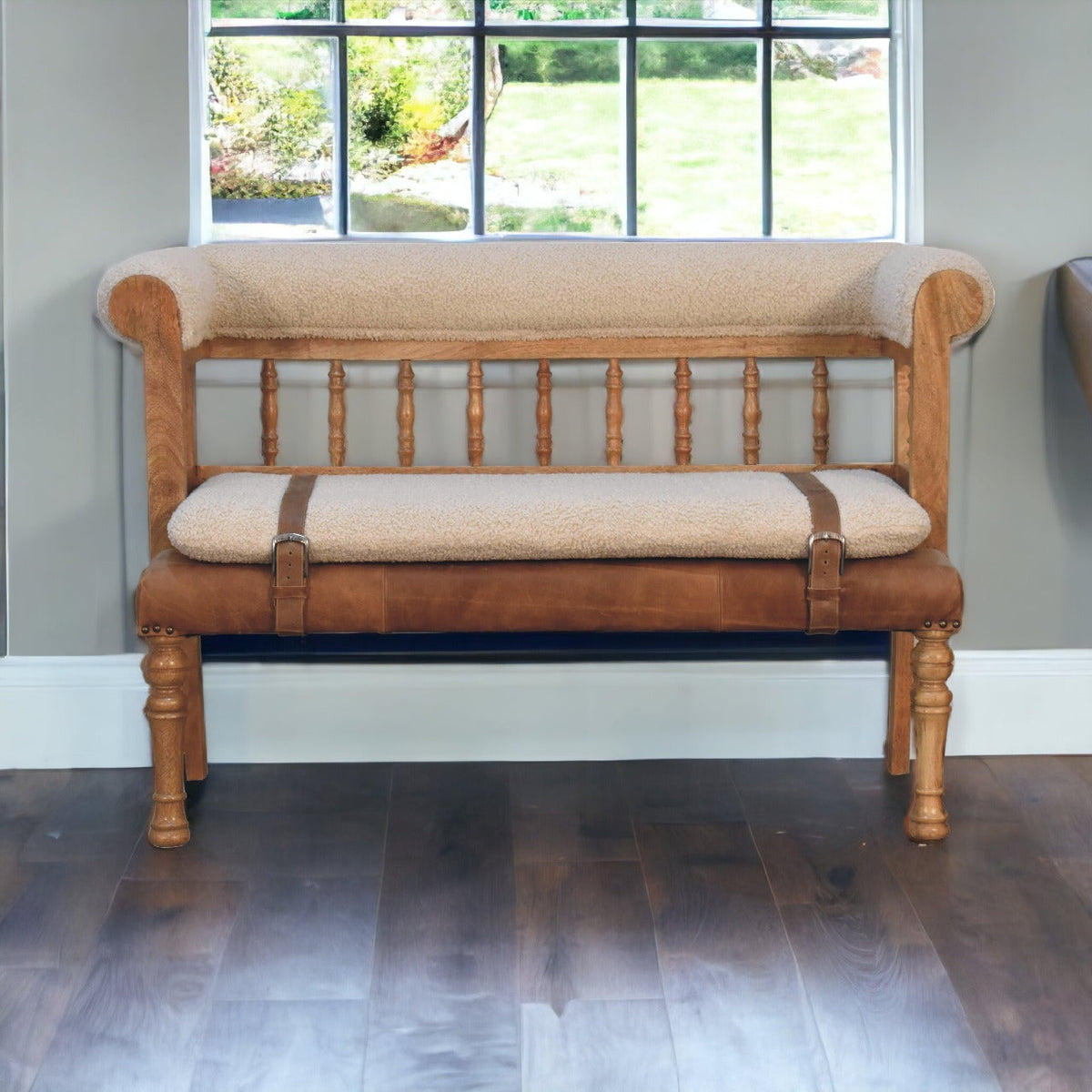 Strapped Hallway Bench