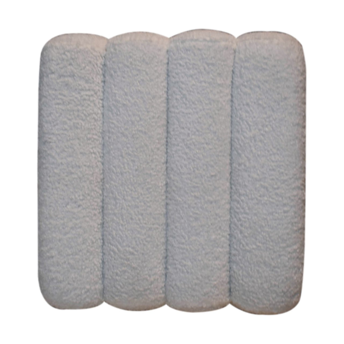 White Wavy Boucle Footstool