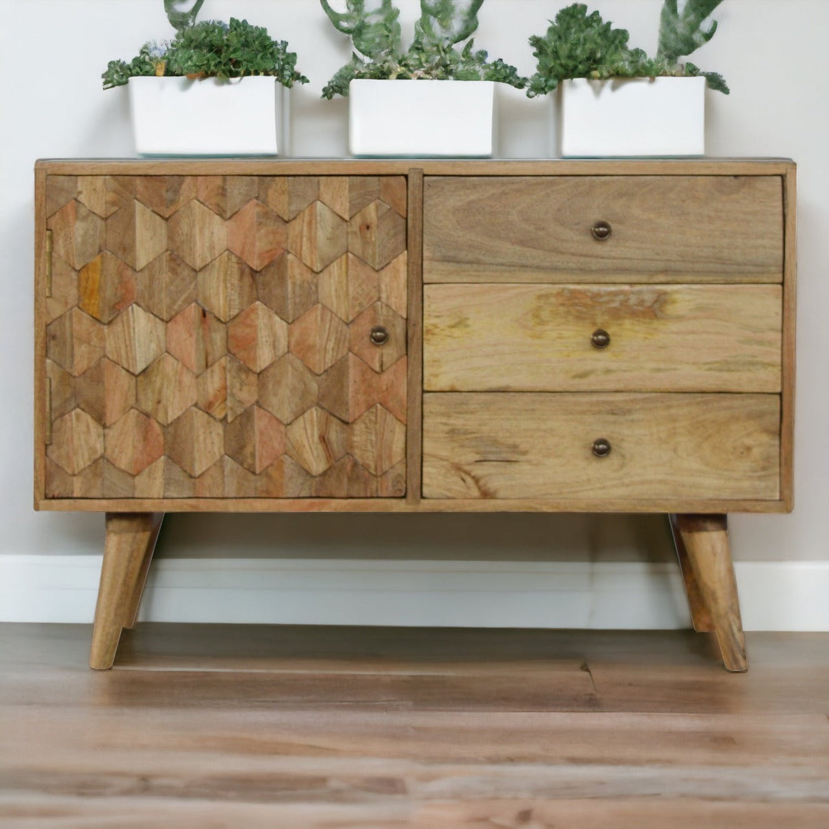 Pineapple Carved Sideboard Chest of Drawers
