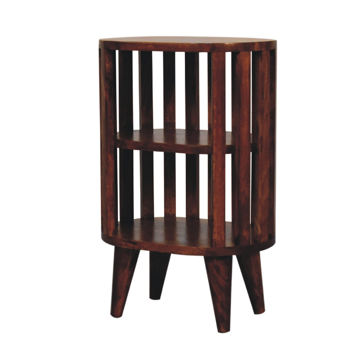 Ariella Double Shelf Chestnut Bedside Table