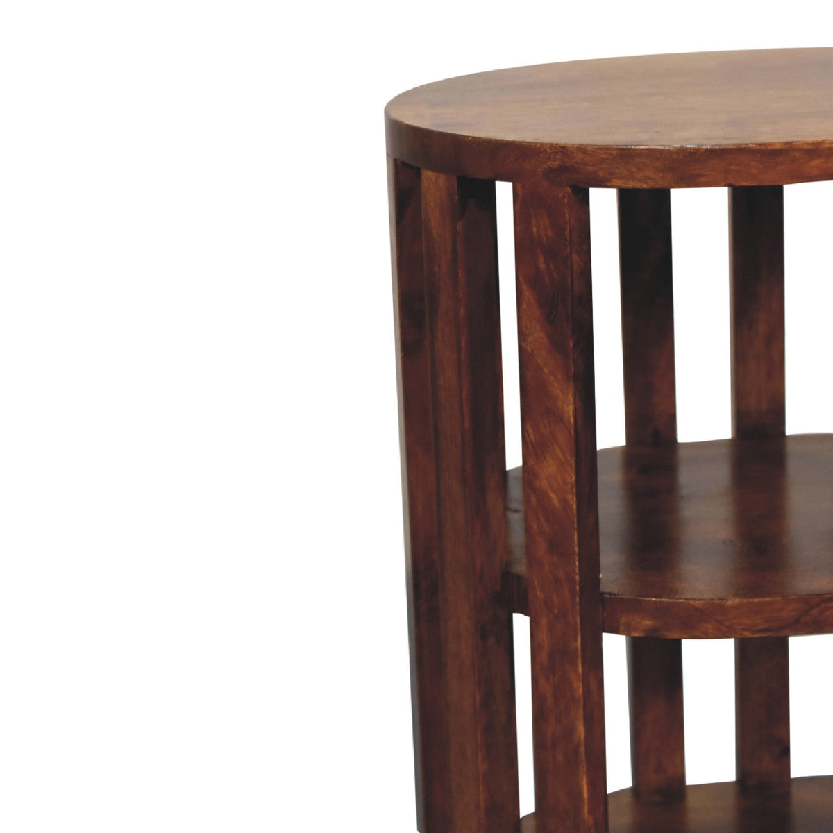 Ariella Double Shelf Chestnut Bedside Table