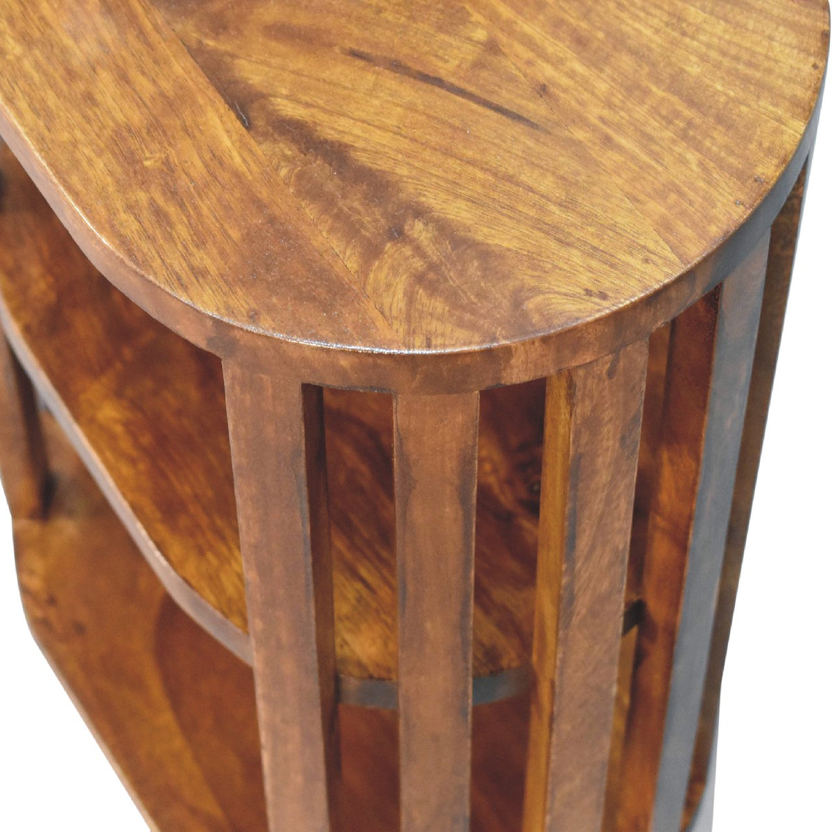 Ariella Double Shelf Chestnut Bedside Table