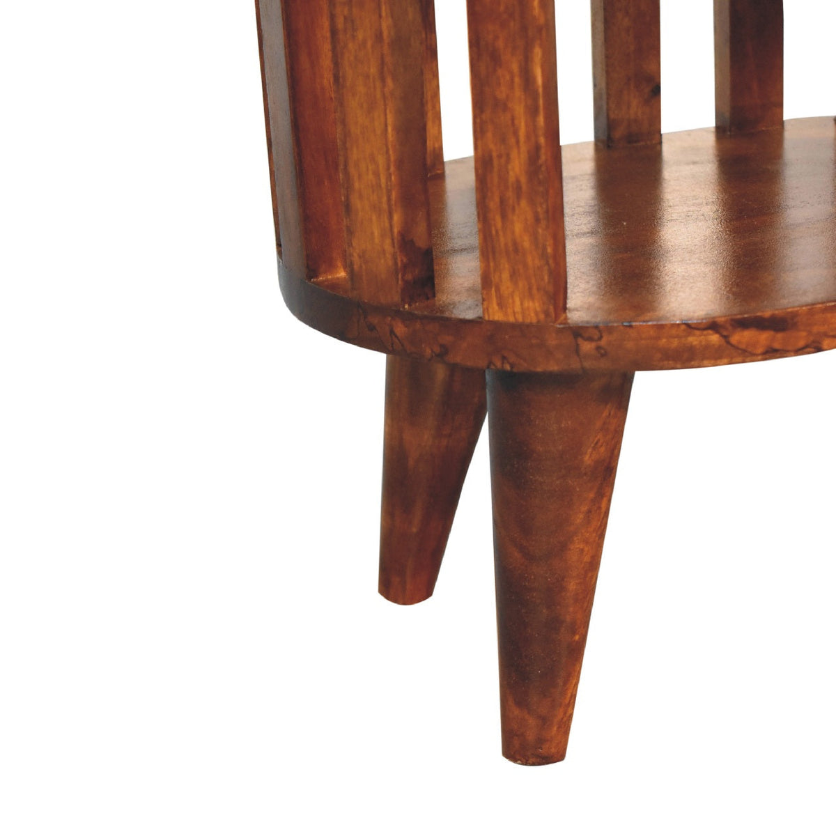 Ariella Double Shelf Chestnut Bedside Table