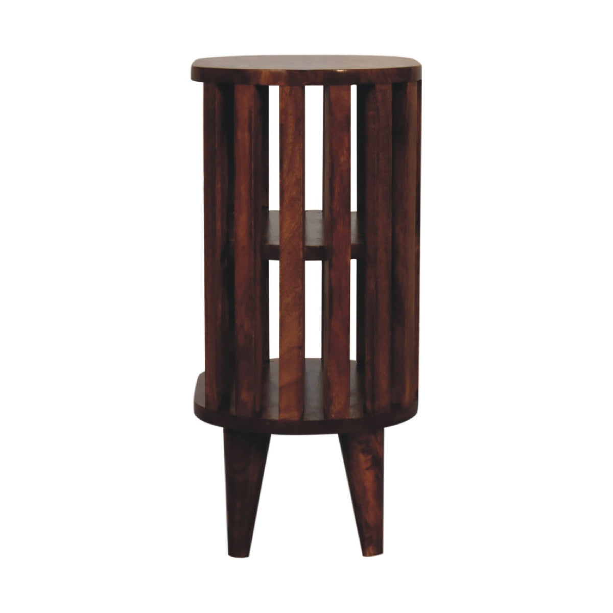 Ariella Double Shelf Chestnut Bedside Table