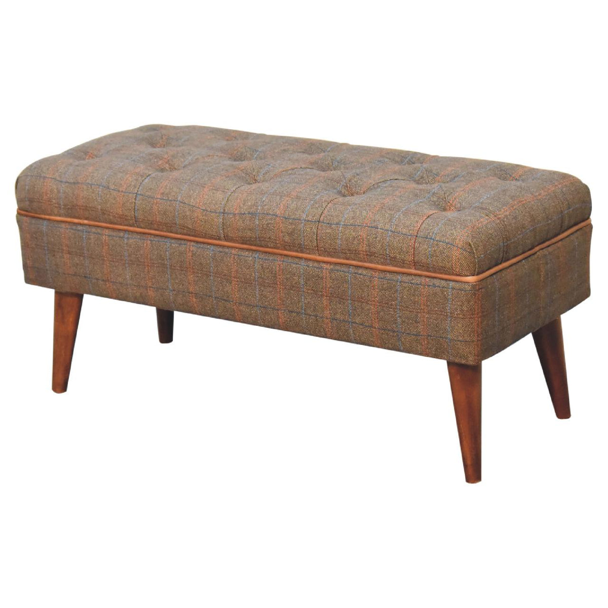Multi Tweed Buffalo Pipe Bench