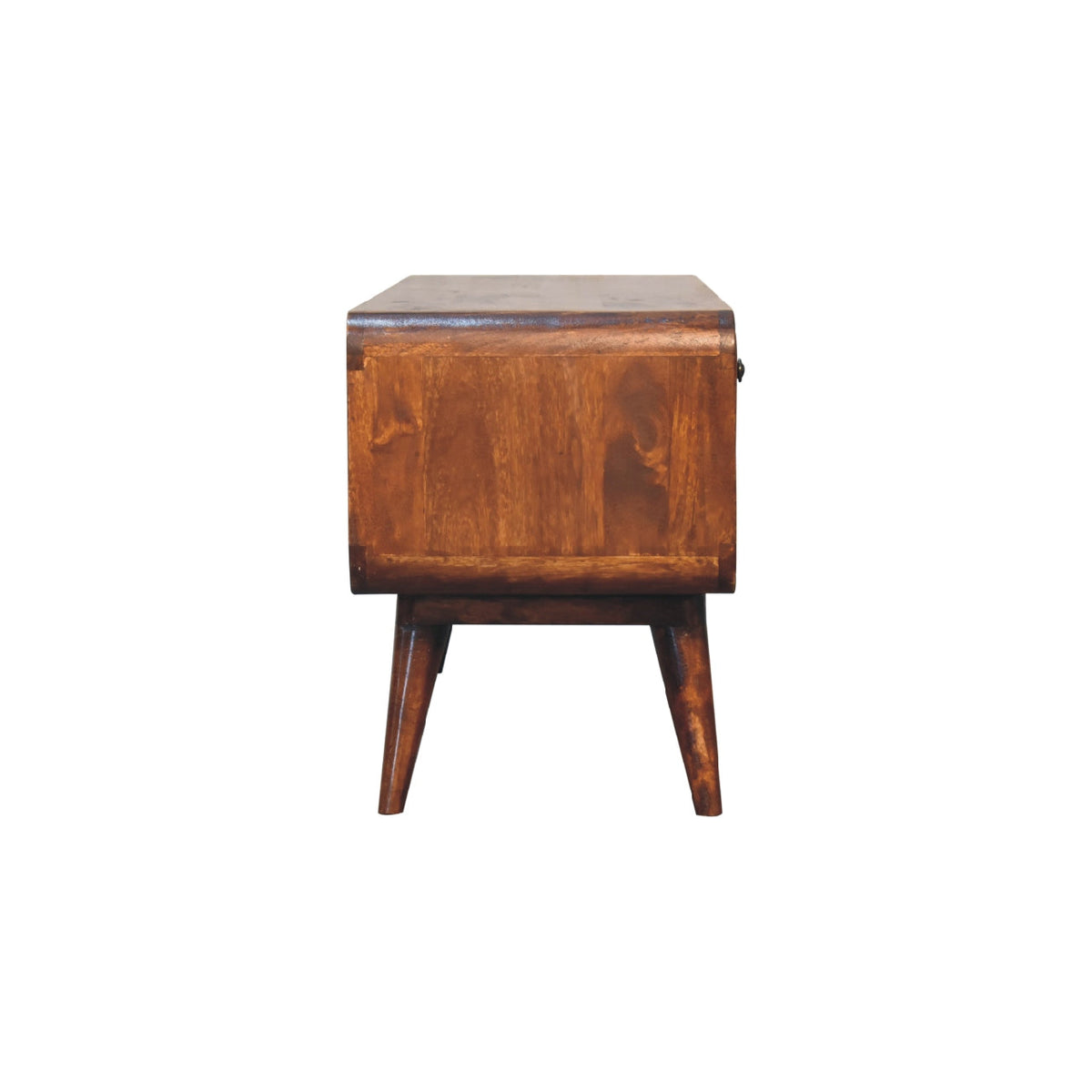 Reverse Curved Chestnut Chest of Drawers