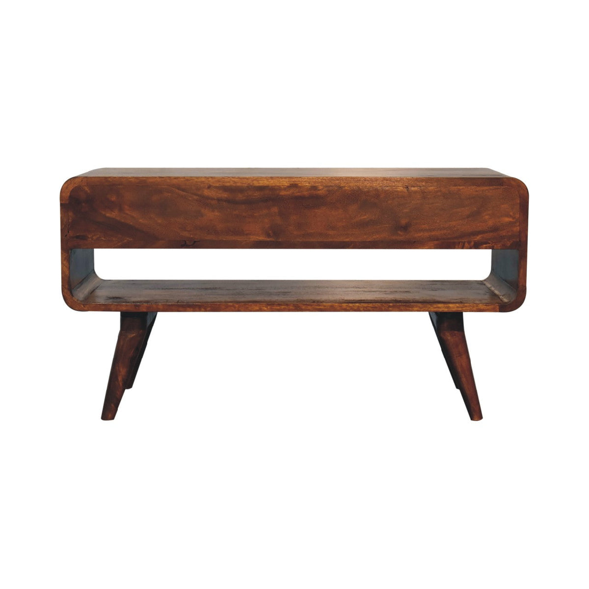 Reverse Curved Chestnut Chest of Drawers