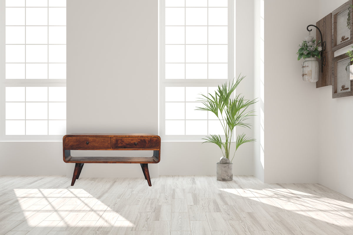 Reverse Curved Chestnut Media Unit