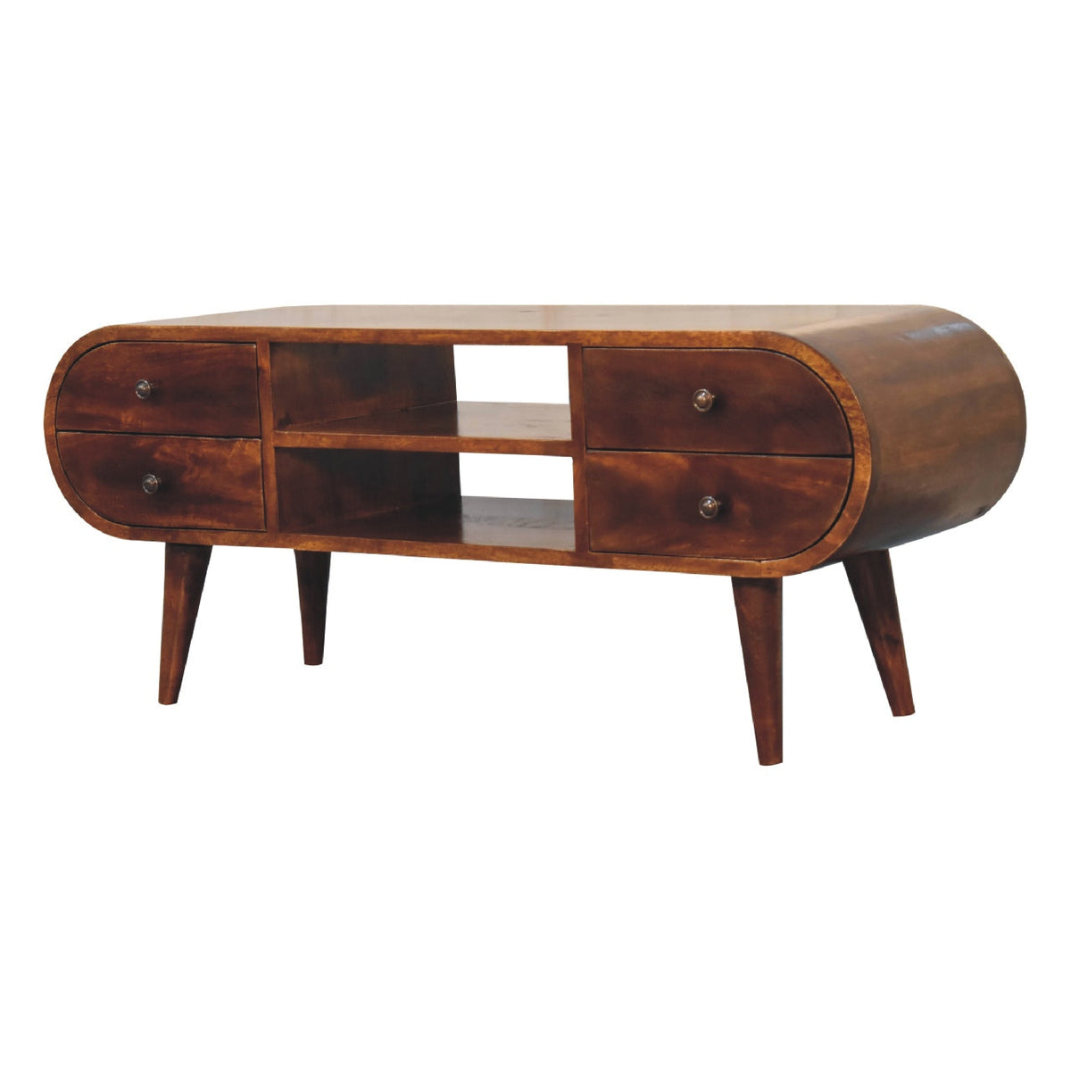 Chestnut Circular Chest of Drawers