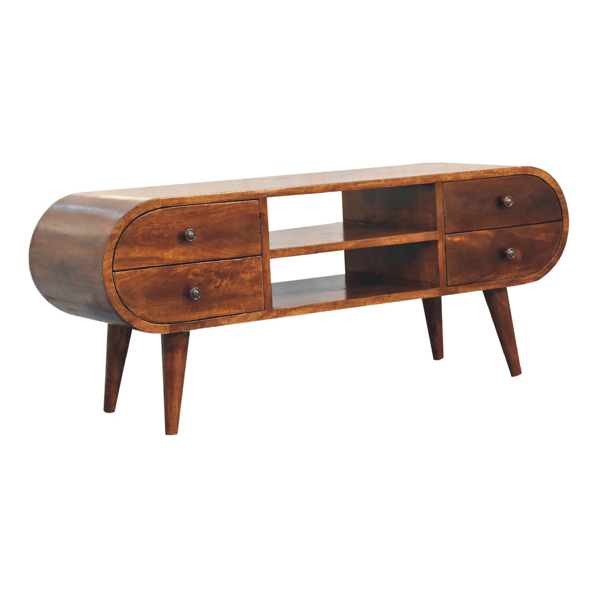 Chestnut Circular Chest of Drawers