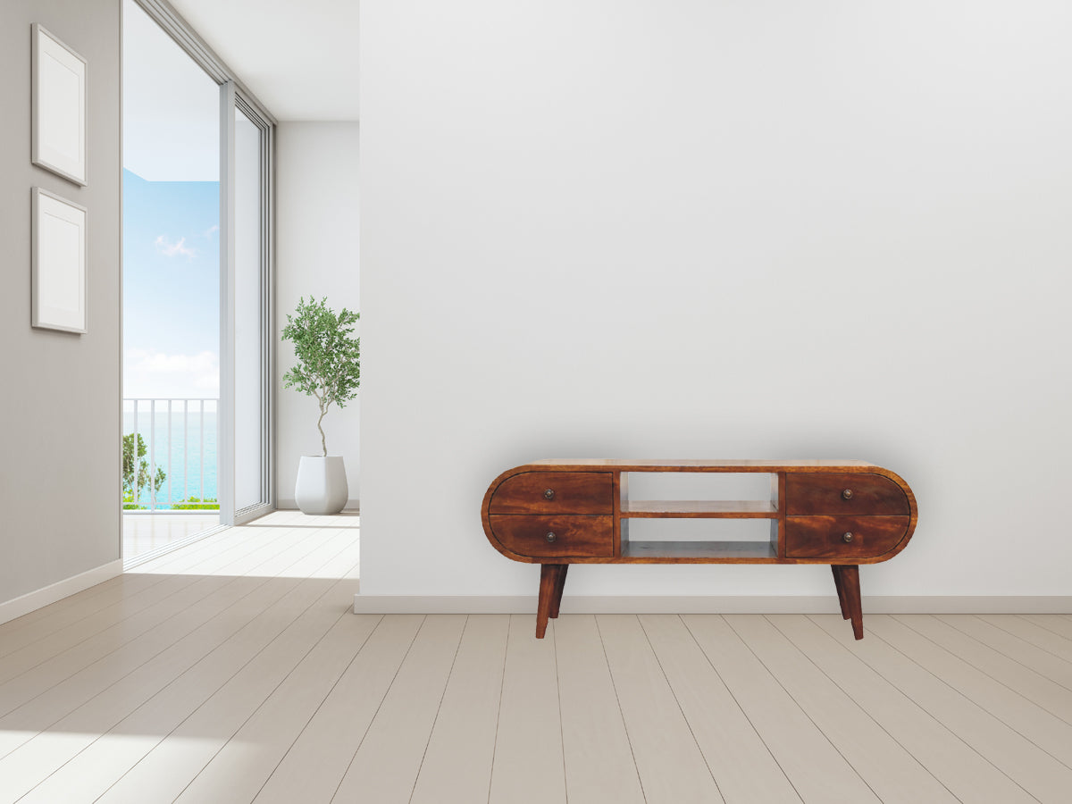 Chestnut Circular Chest of Drawers