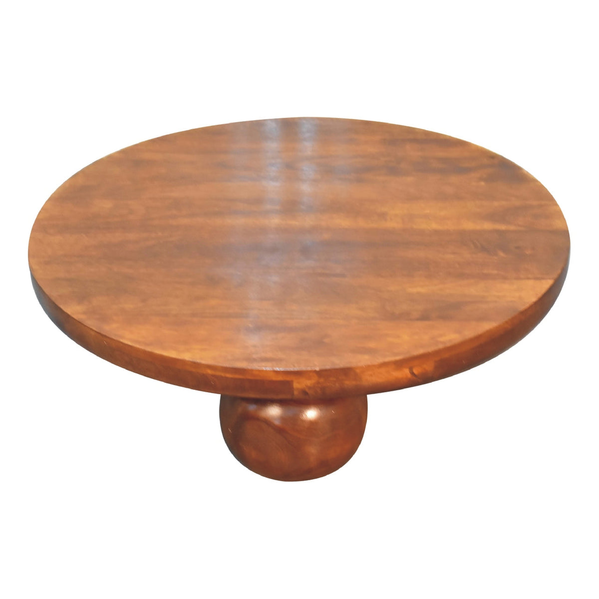 Chestnut Central Ball Table Chest of Drawers