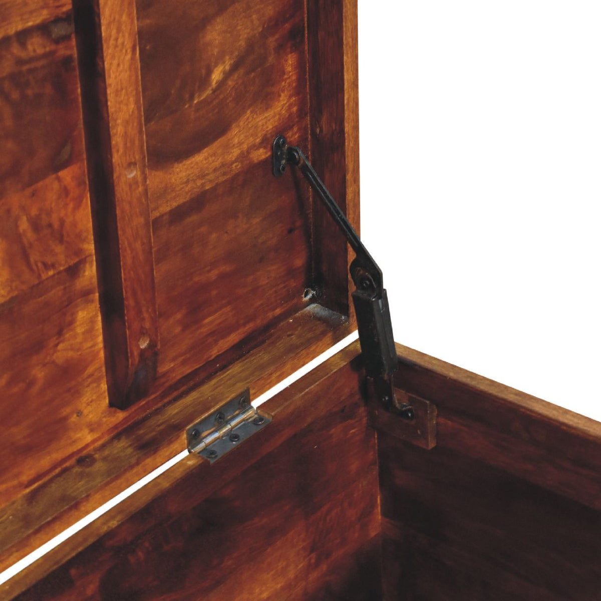 Buffalo Hide Chestnut Storage Trunk Storage Bench