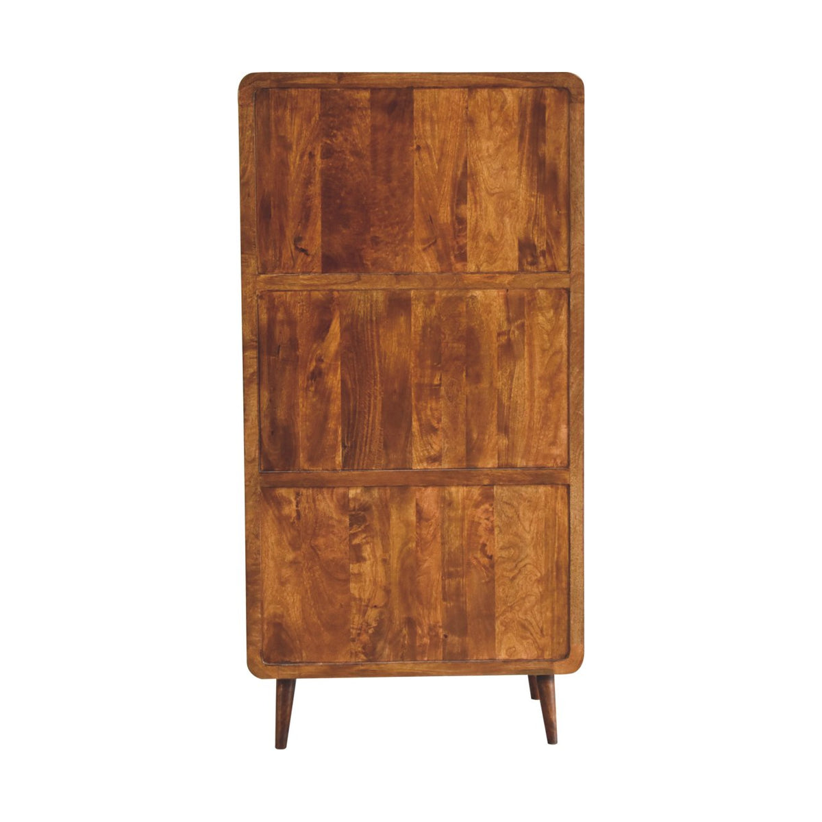 Curved Chestnut Wardrobe Chest of Drawers