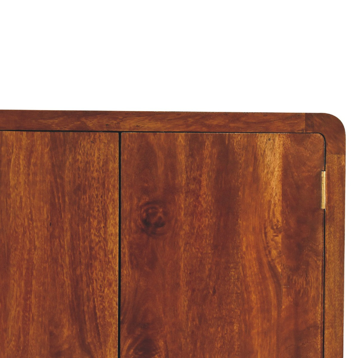 Curved Chestnut Wardrobe Chest of Drawers