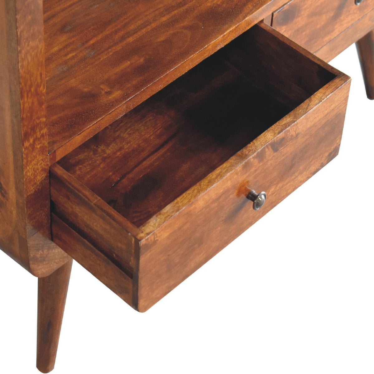 Curved Chestnut Bookcase Chest of Drawers