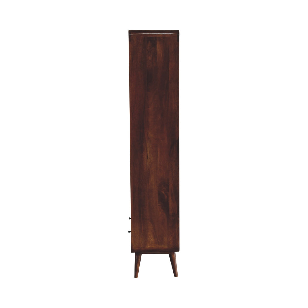 Curved Chestnut Bookcase Chest of Drawers