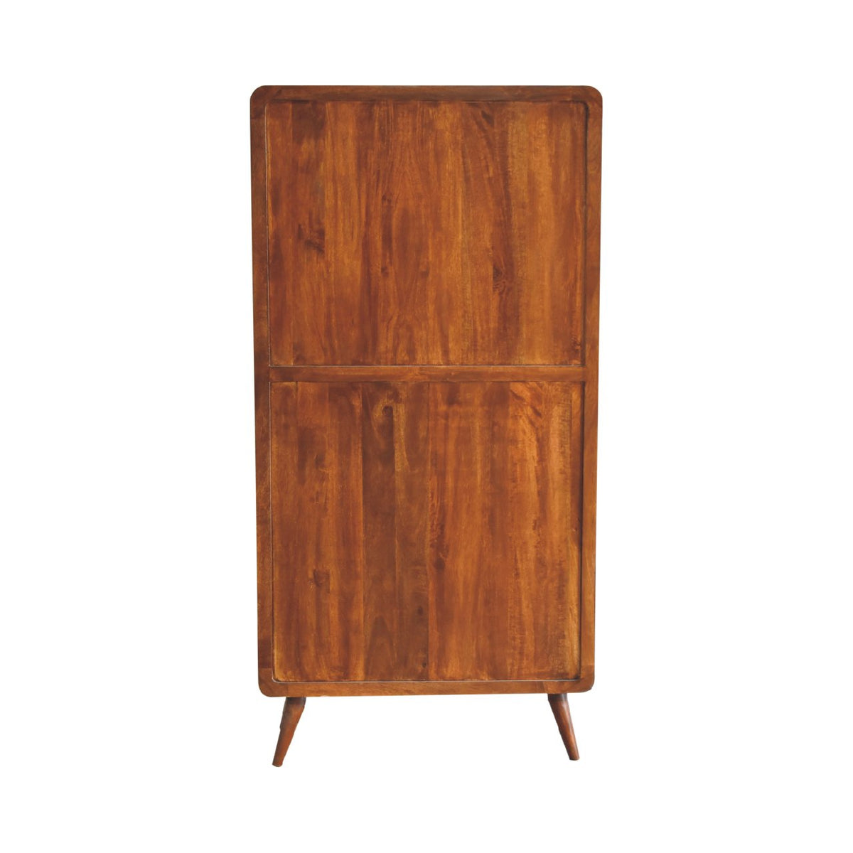 Curved Chestnut Bookcase Chest of Drawers