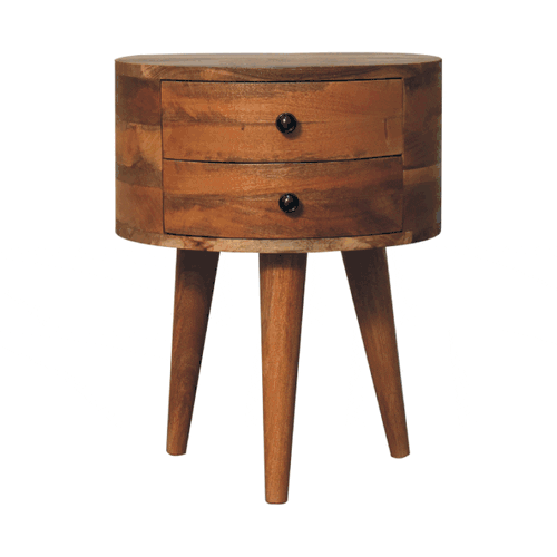 Odyssey Oak-ish Tripod Bedside Table