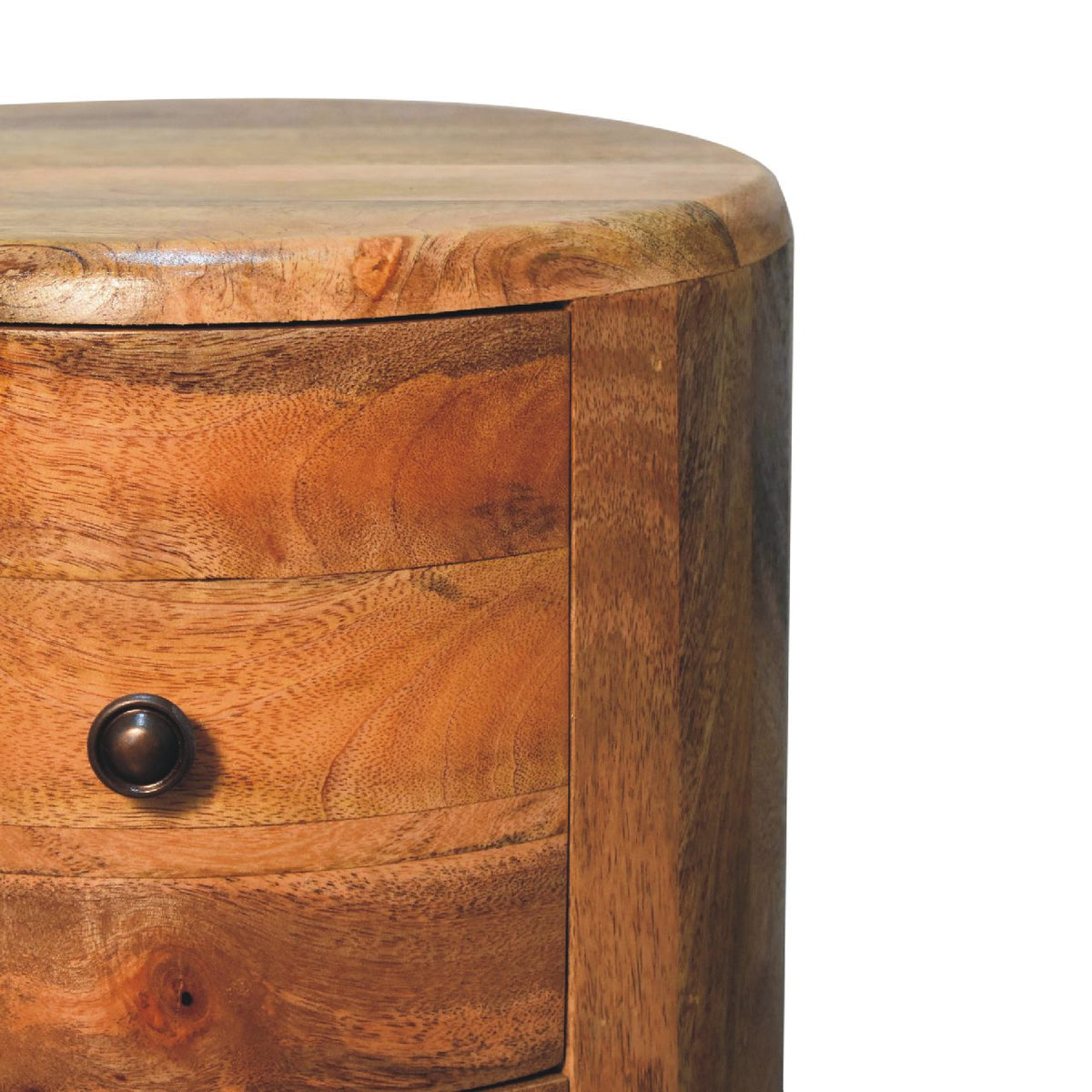 Oak-ish Drum Storage Bench
