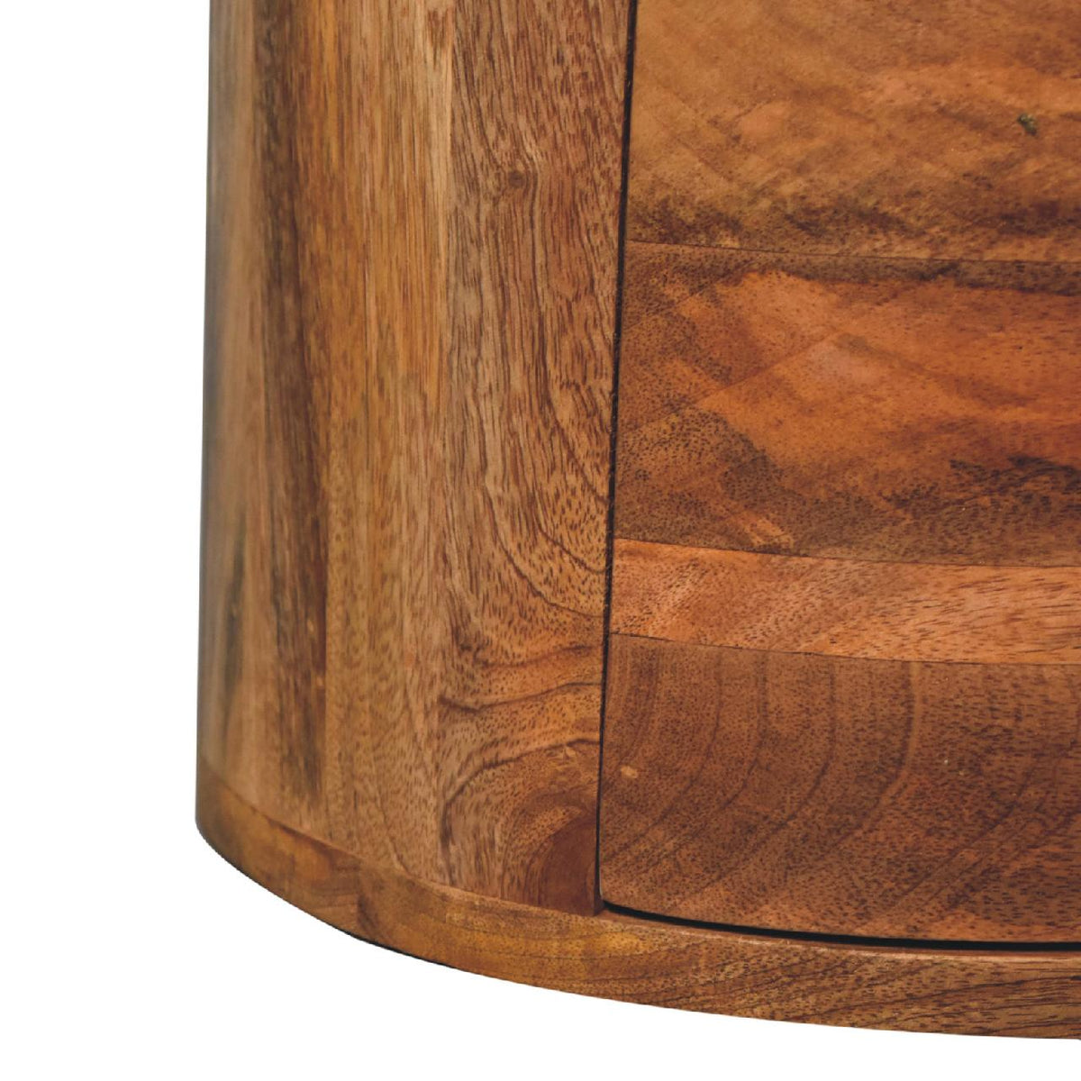 Oak-ish Drum Storage Bench