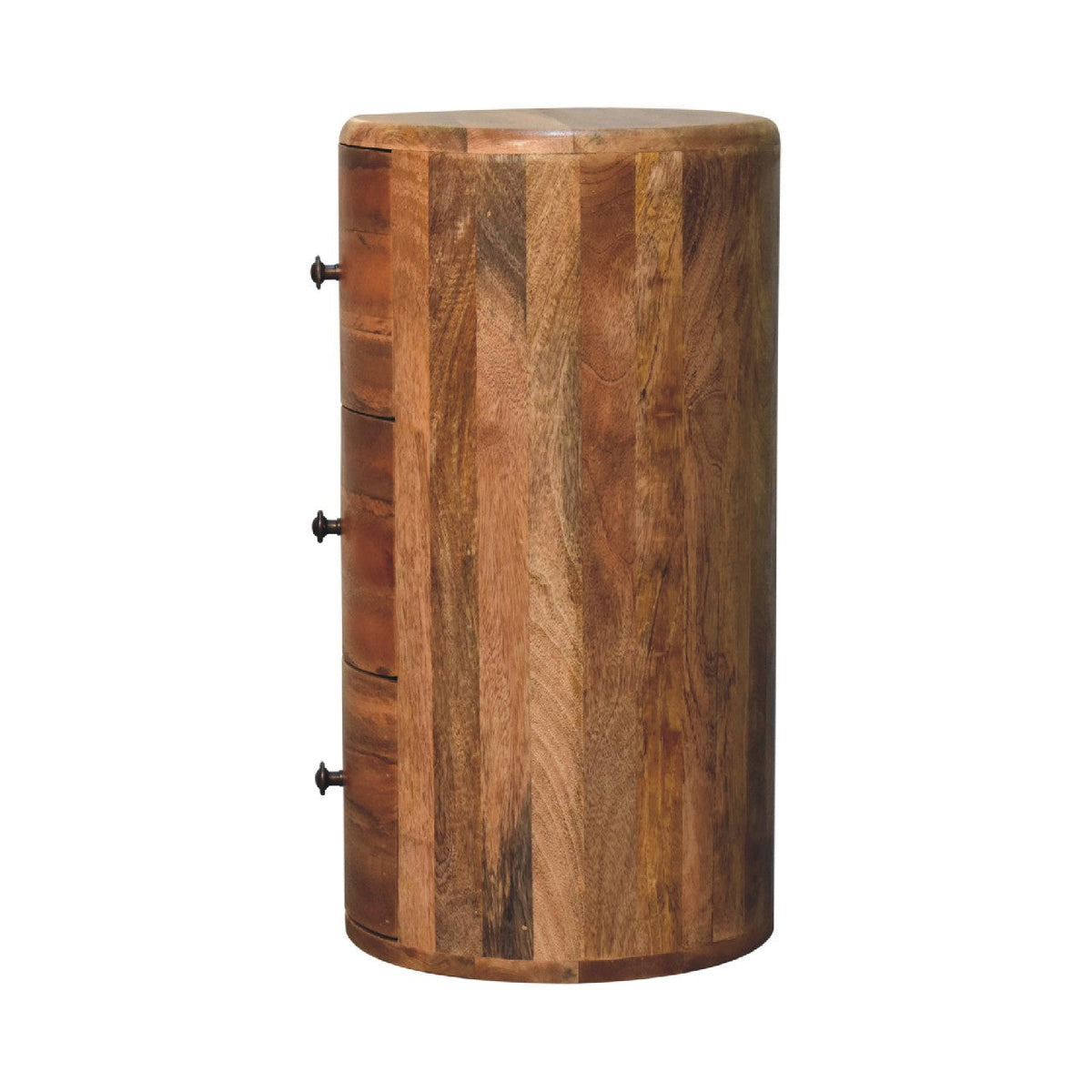 Oak-ish Drum Storage Bench