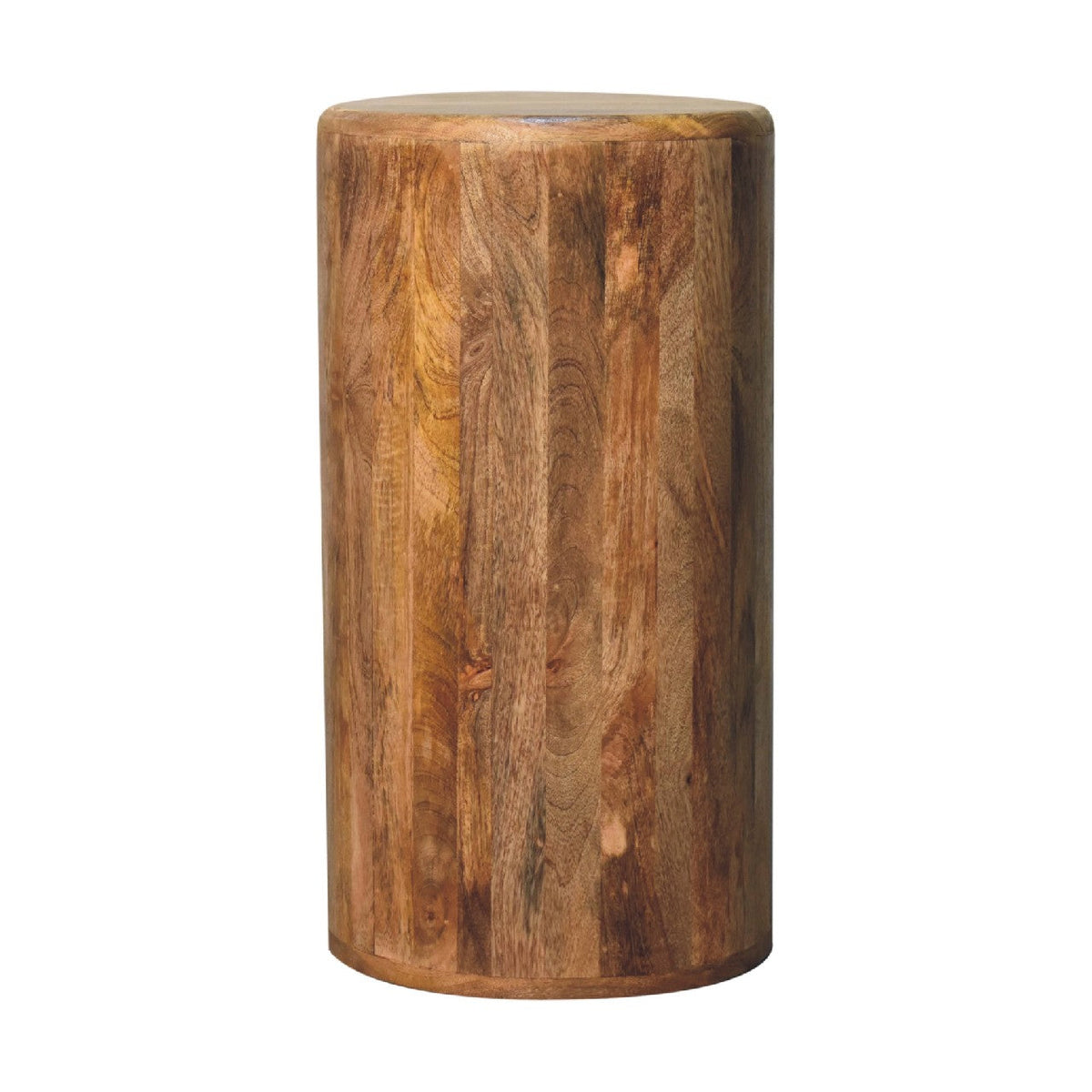 Oak-ish Drum Storage Bench