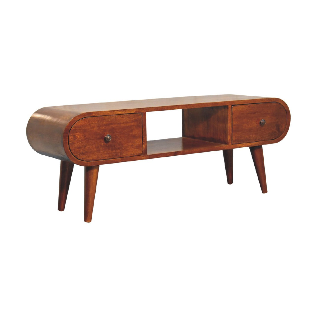 London Chestnut TV Stand Chest of Drawers